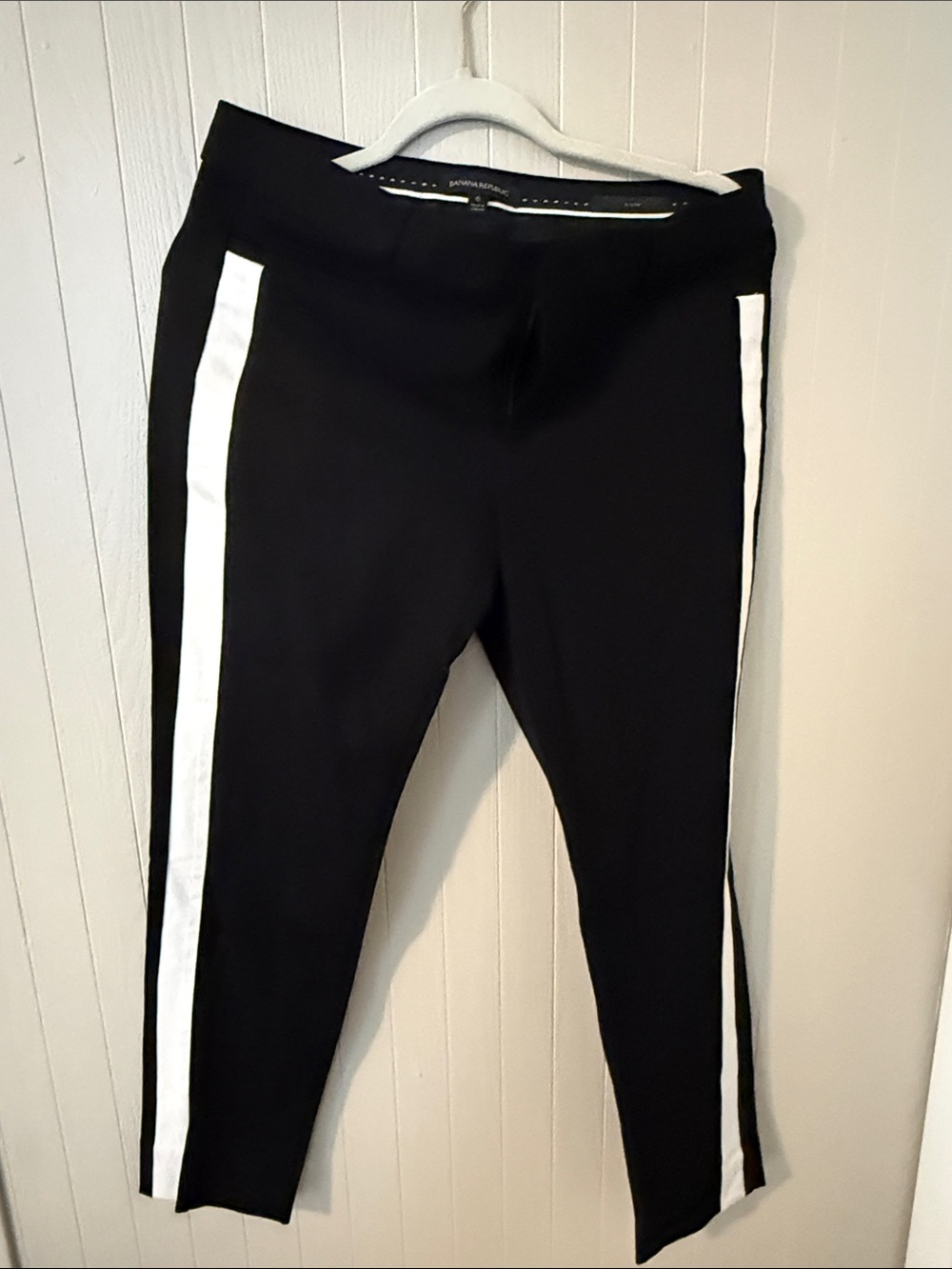 Banana Republic Black Trousers with White Accent